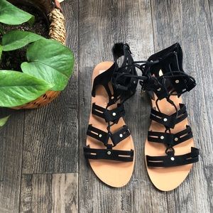 Black Gladiator Sandals
